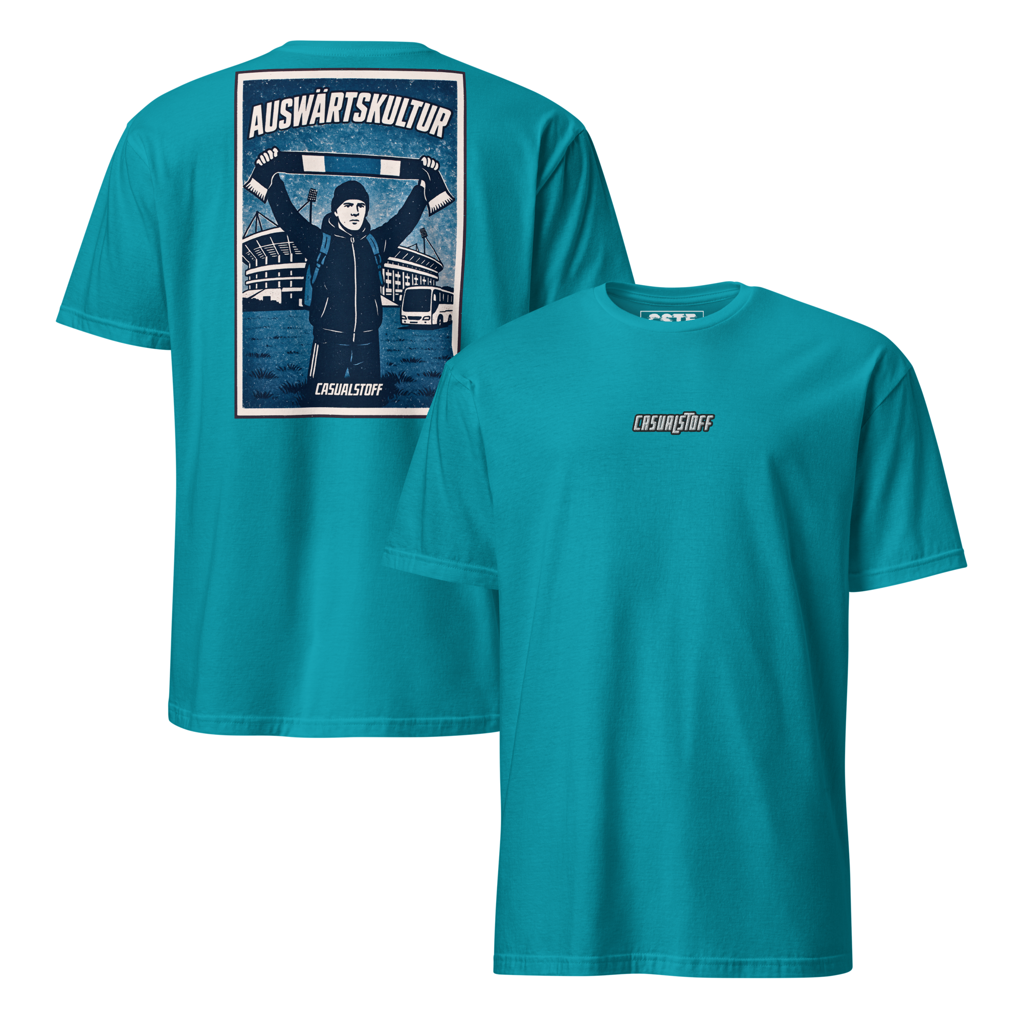 CASUALSTOFF™ T-SHIRT – AUSWÄRTSKULTUR. BUS. STATT BETT.