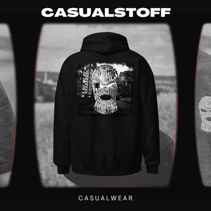 Hoodie mit in Weiß gesticktem Casualstoff Logo "Ostblock"