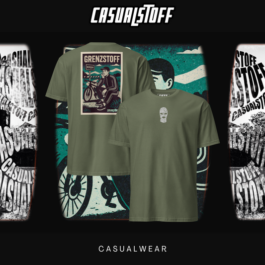 T-Shirt Grenzstoff Tour Edition mit in Weiß gesticktem Casualstoff Logo