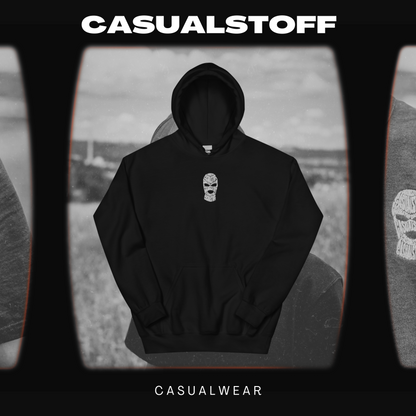 Hoodie mit in Weiß gesticktem Casualstoff Logo "Ostblock"