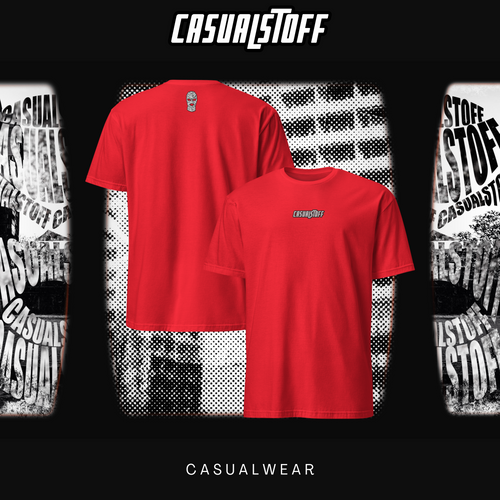 Casualstoff™ T-Shirt – Schriftzug-Stick + Außenetikett