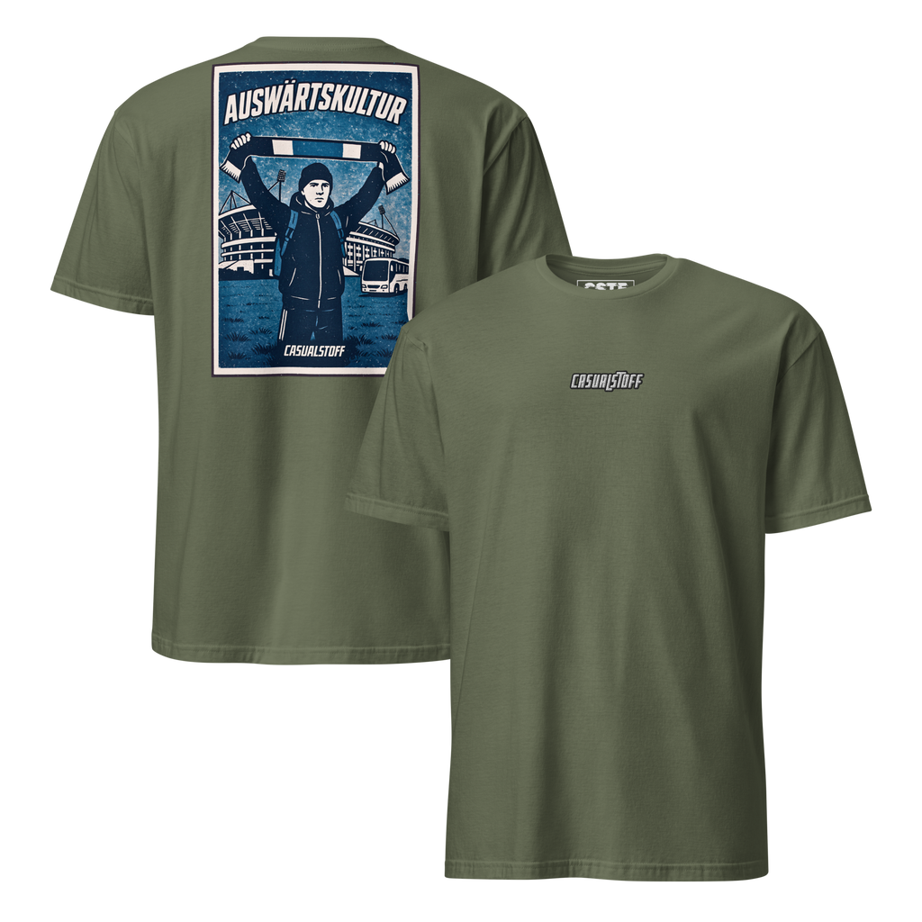 CASUALSTOFF™ T-SHIRT – AUSWÄRTSKULTUR. BUS. STATT BETT.
