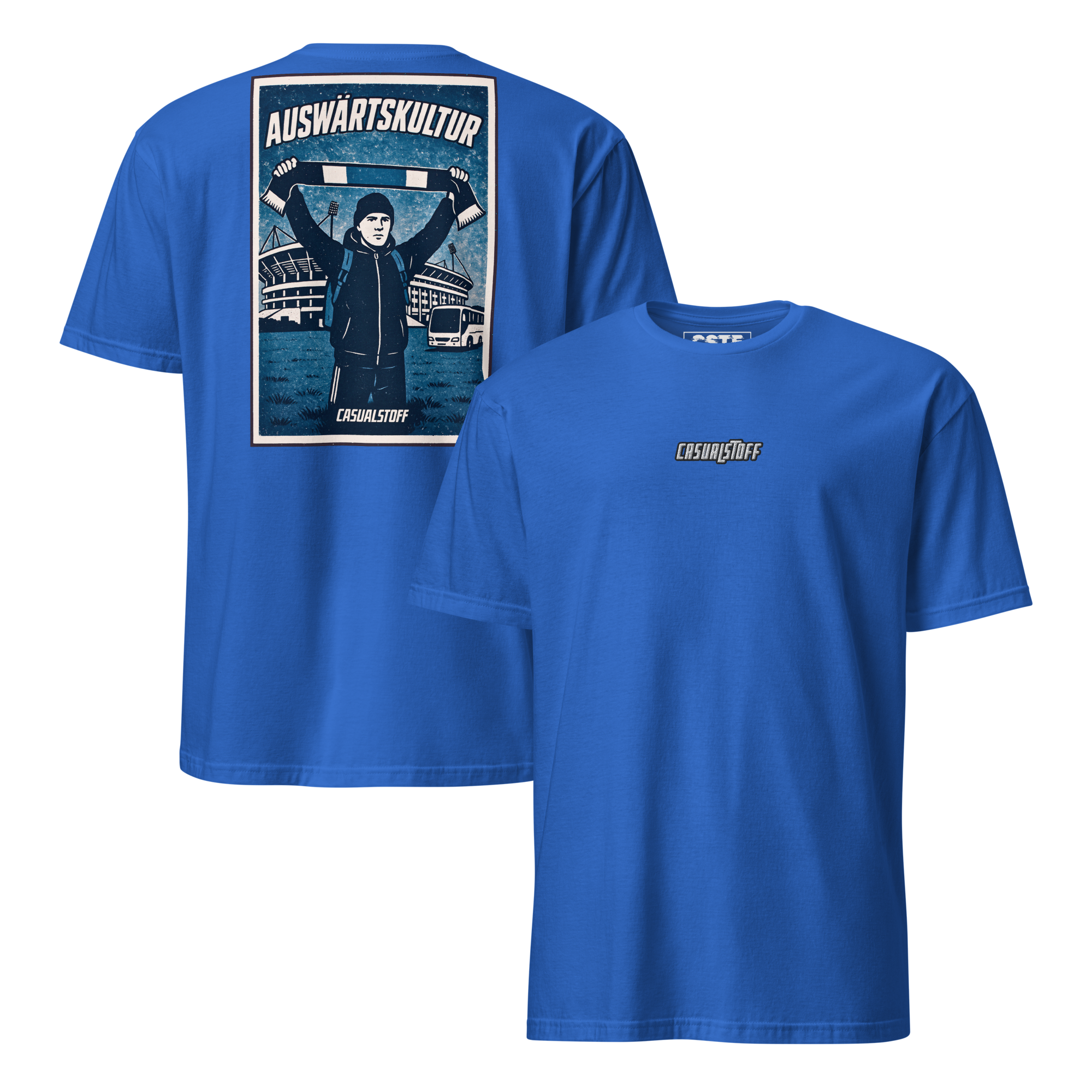 CASUALSTOFF™ T-SHIRT – AUSWÄRTSKULTUR. BUS. STATT BETT.