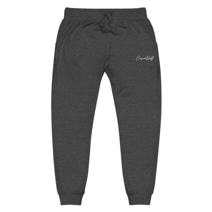 Fleece Jogginghose mit in Weiß gesticktem 'Casualstoff'-Schriftzug