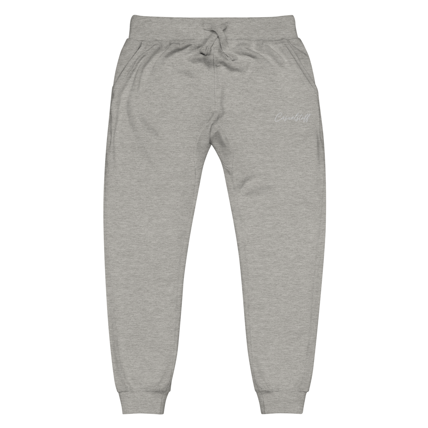 Fleece Jogginghose mit in Weiß gesticktem 'Casualstoff'-Schriftzug