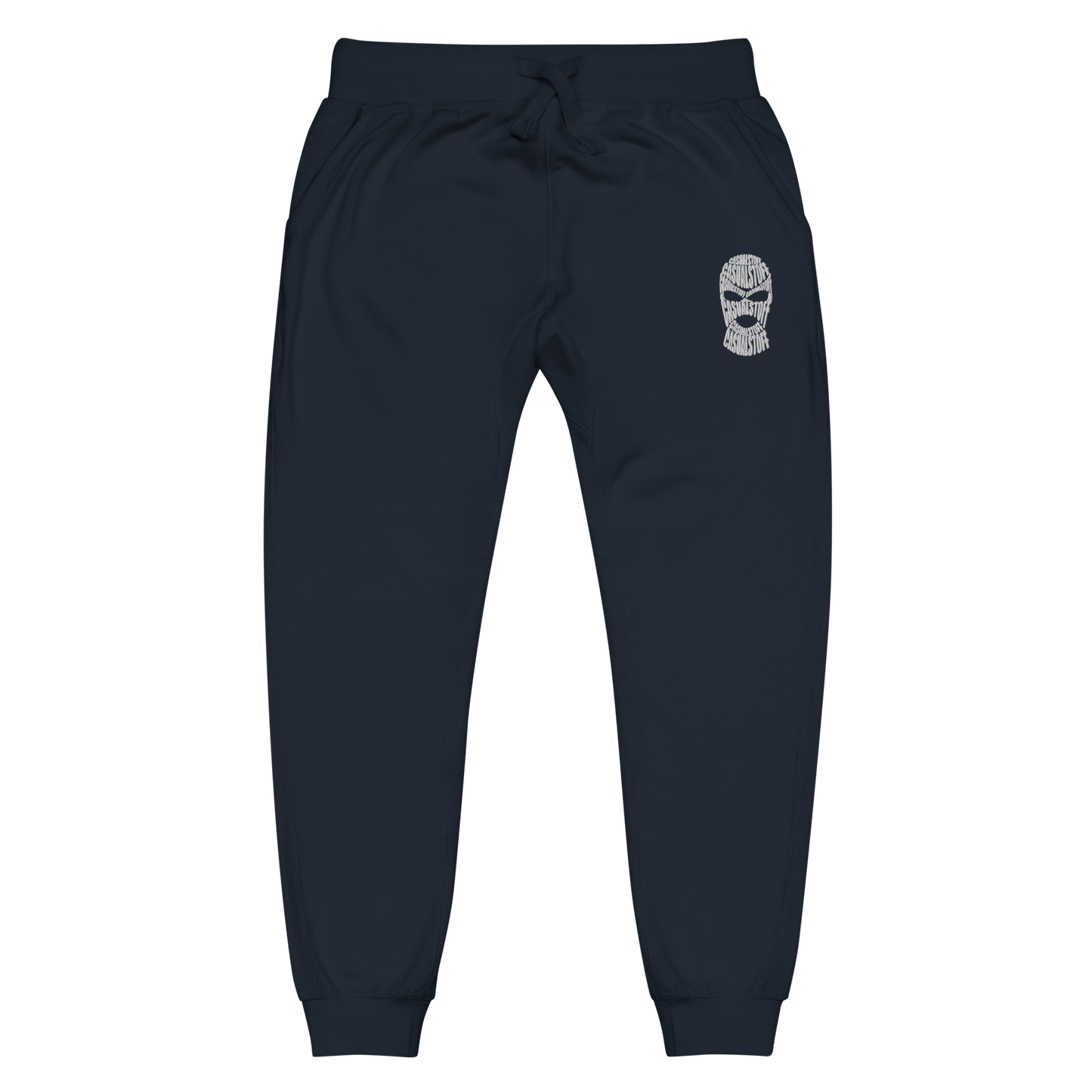 Fleece Jogginghose mit in Weiß gesticktem 'Casualstoff'-Logo.