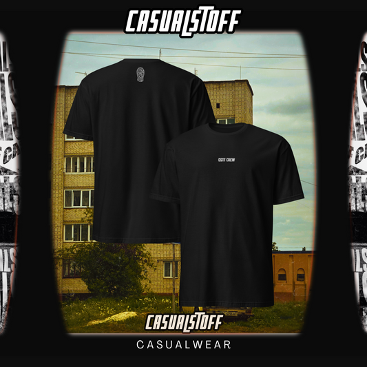 T-Shirt mit in Weiß gesticktem CSTF CREW Emblem (mittig)