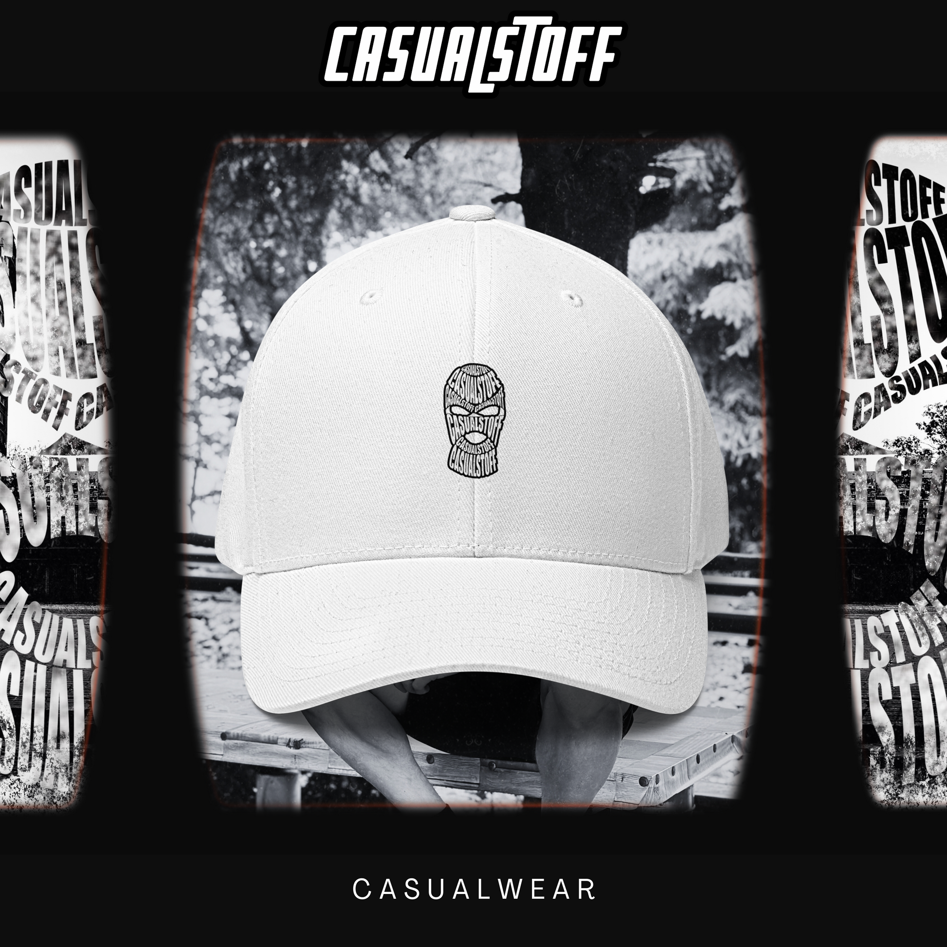 Casualstoff™ Flexfit Cap – Logostick vorne