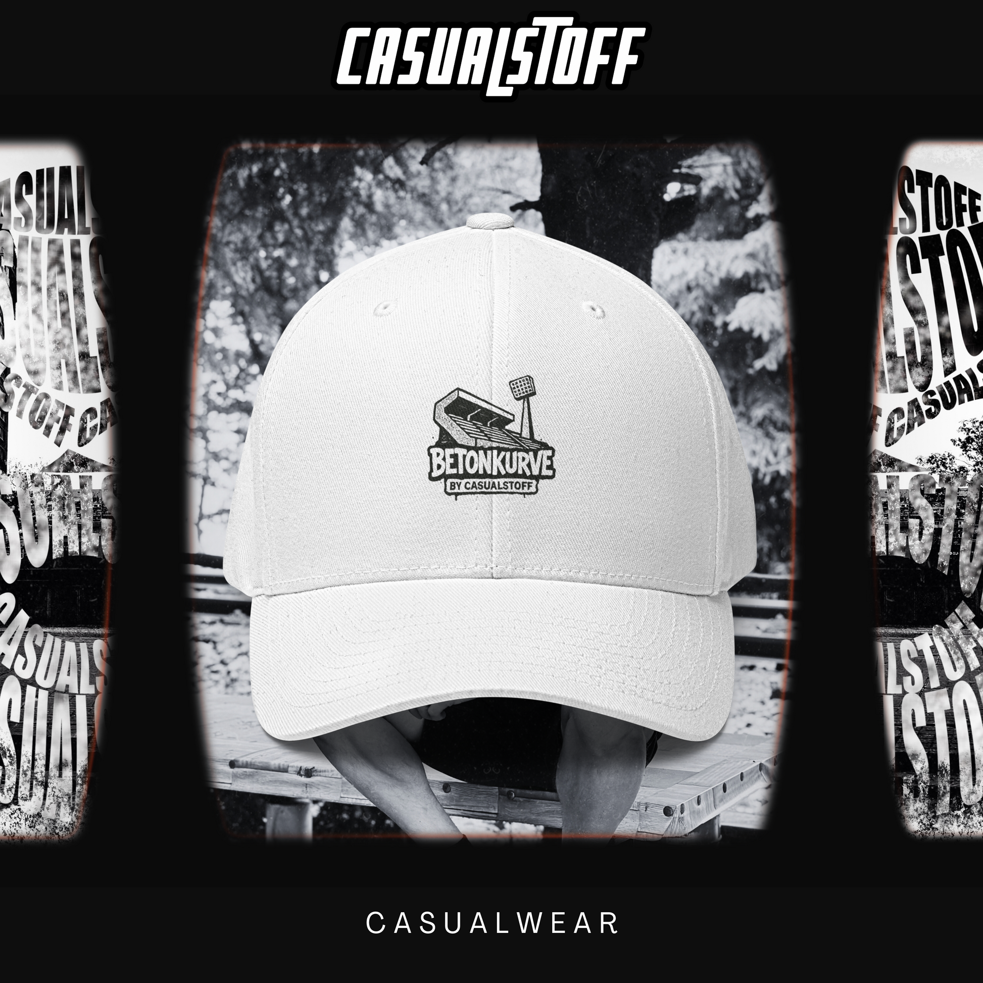 Betonkurve™ Flexfit Cap – Kurve auf der Stirn