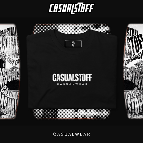 STOFF 30 – Schwarzes Casualstoff™ T-Shirt