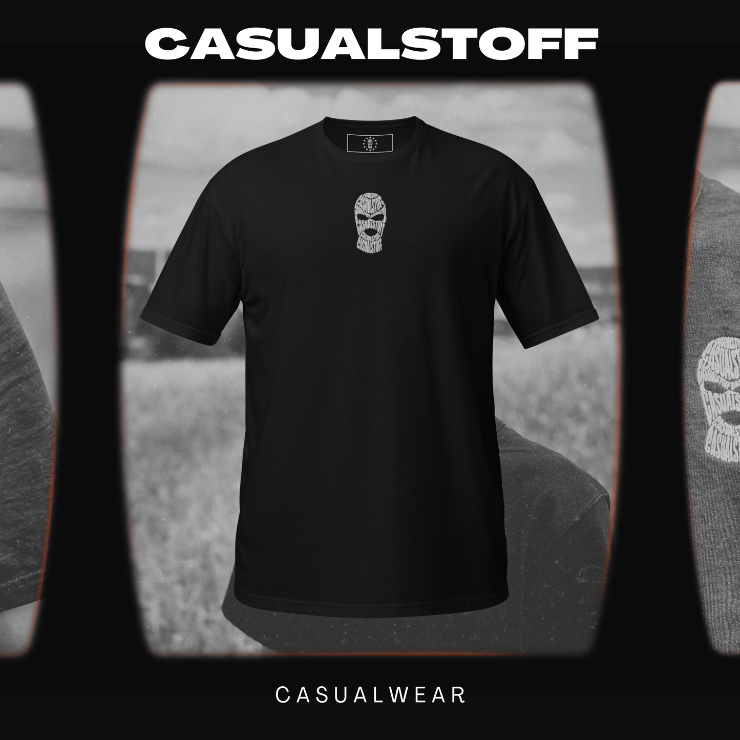 T-Shirt mit in Weiß gesticktem Casualstoff Logo "Away Days"