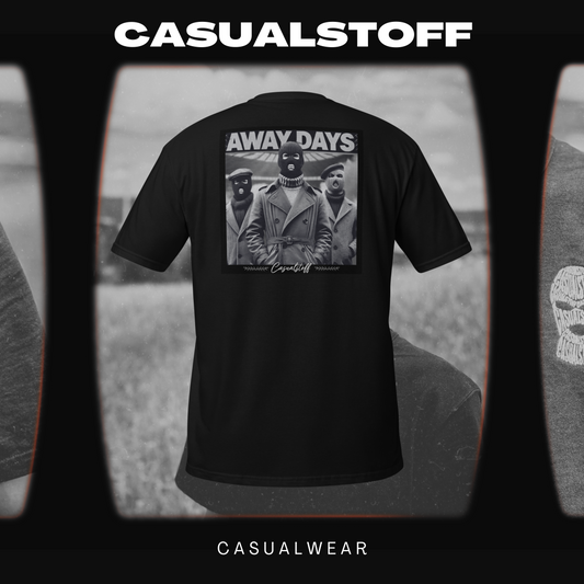 T-Shirt mit in Weiß gesticktem Casualstoff Logo "Away Days"