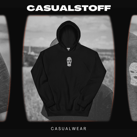 Hoodie mit in Weiß gesticktem Casualstoff Logo "Casual Vision"