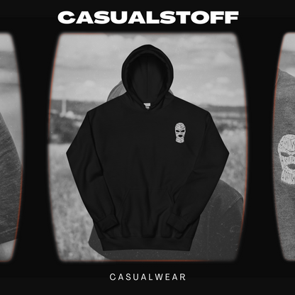 Hoodie mit in Weiß gesticktem Casualstoff Logo links
