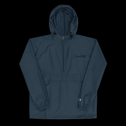 Champion Jacke mit in Schwarz gesticktem Casualstoff Schriftzug