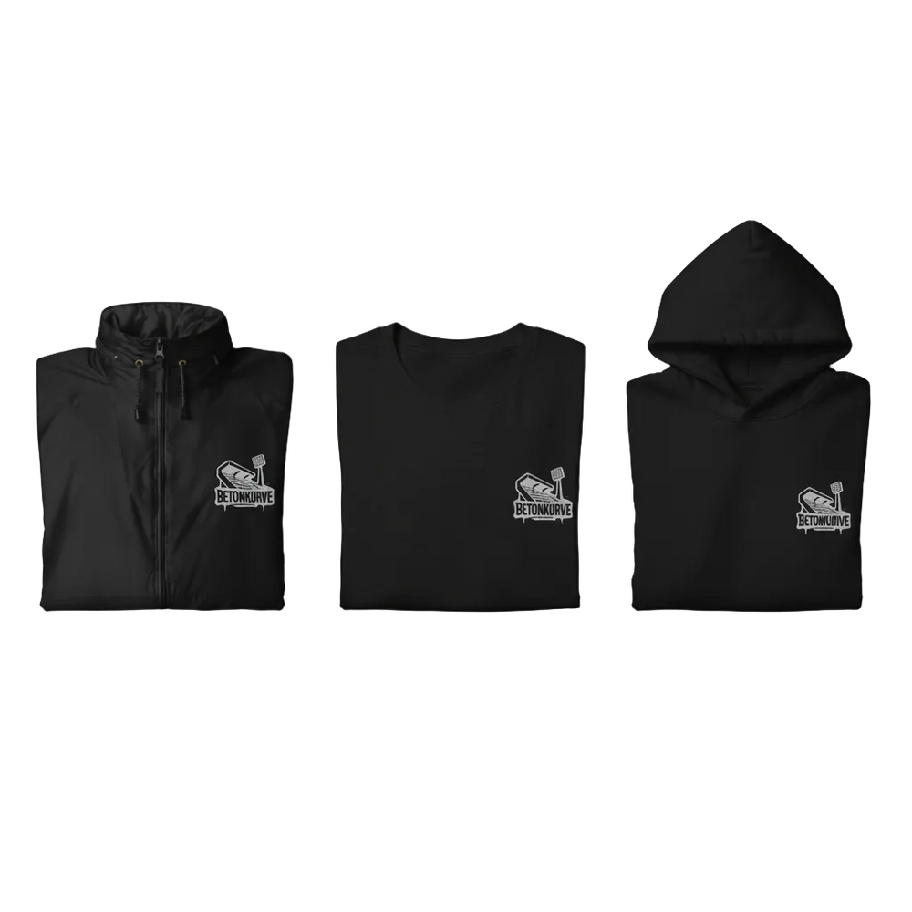 Betonkurve Stadion Bundle - Windbreaker, T-Shirt & Hoodie (Stick Links)